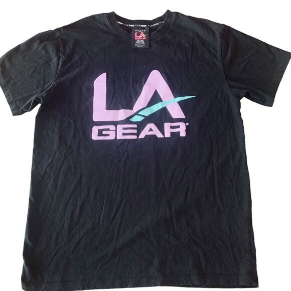 Vintage LA GEAR Forever 21 Mens Medium Black Purple t Shirt. 90’s Style - Picture 1 of 7